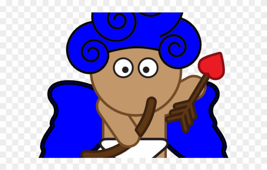 Cupid Clipart Blue - Png Download