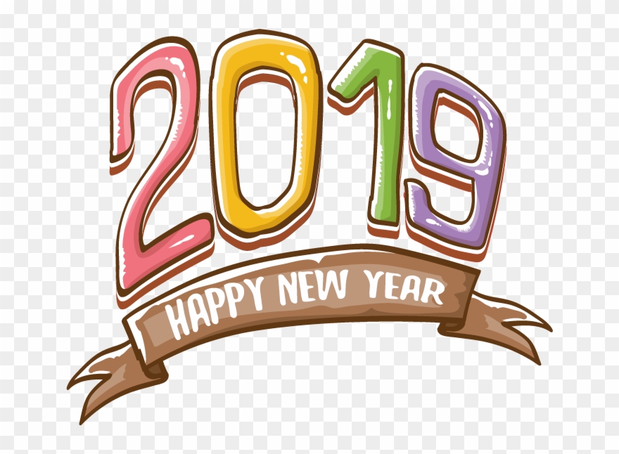 2019 Happy New Year 12 Vector Free Download Clipart
