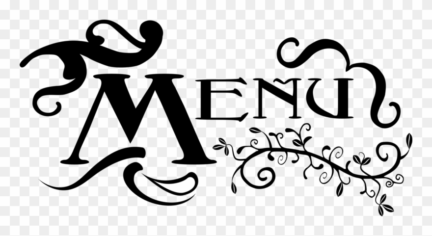 Menu Typography Clipart