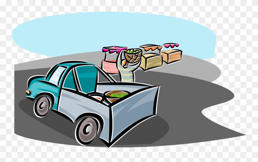 Vector Illustration Of Local Farmer Delivering Fresh Clipart