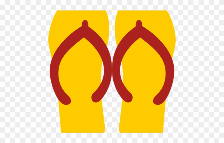 Yellow Clipart Flip Flop - Png Download