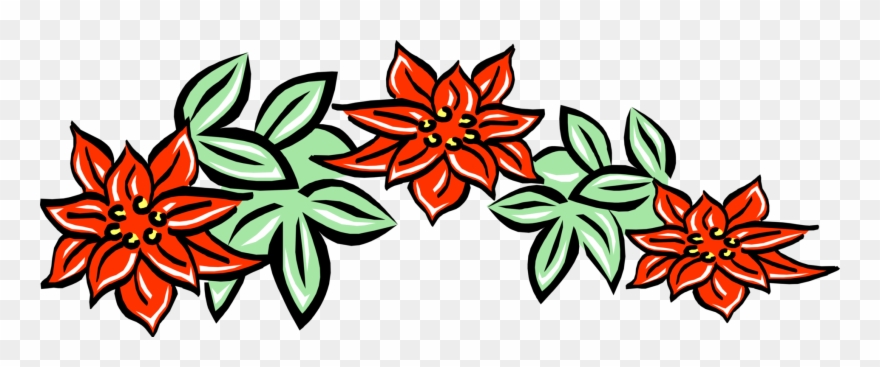 Traditional Christmas Plant Vector Clipart
