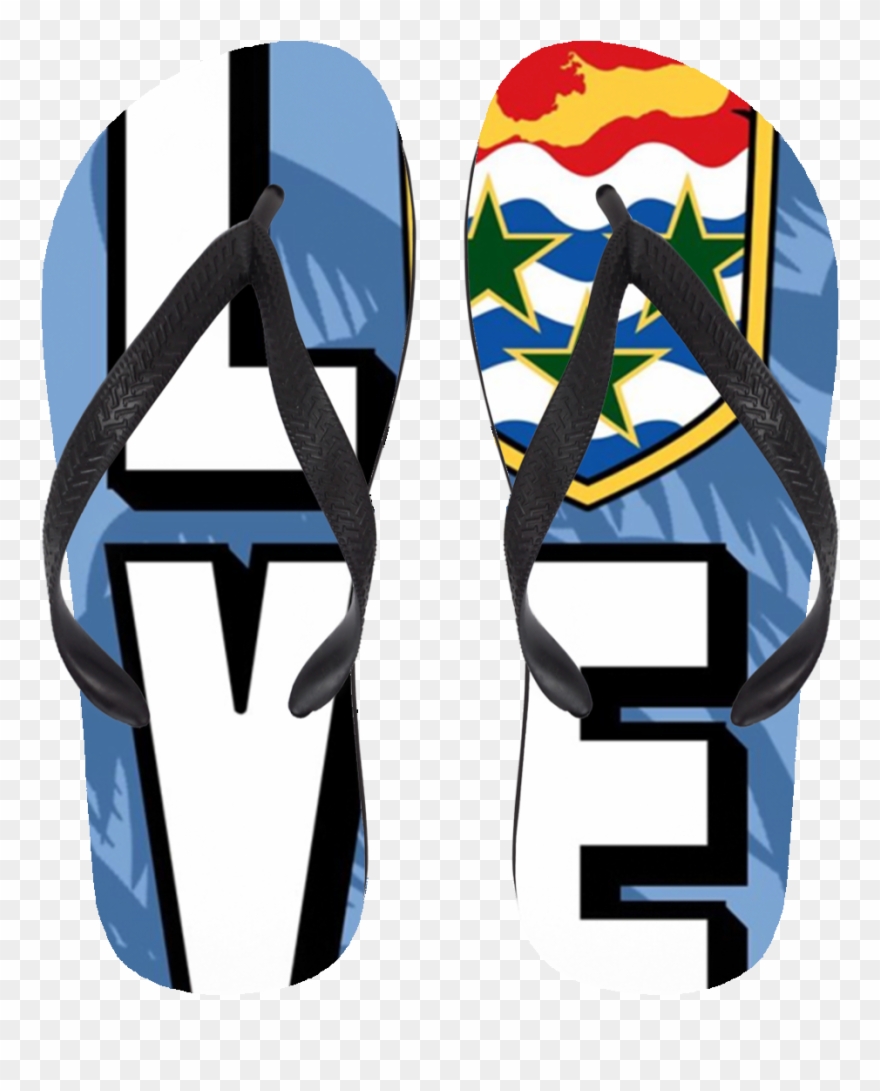 Love Cayman Flip Flops Clipart
