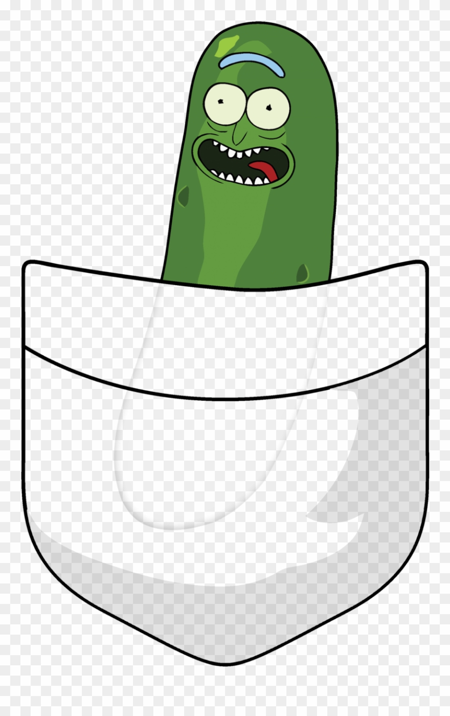 Pickle Rick In A Pocket Clipart