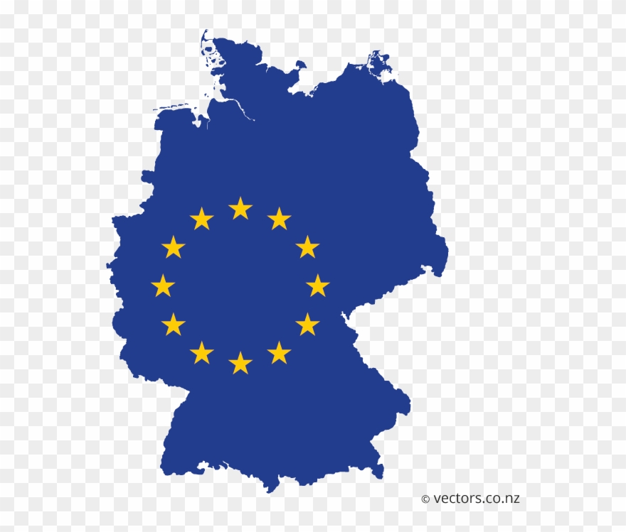 Eu Flag Vector Map Of Germany Clipart