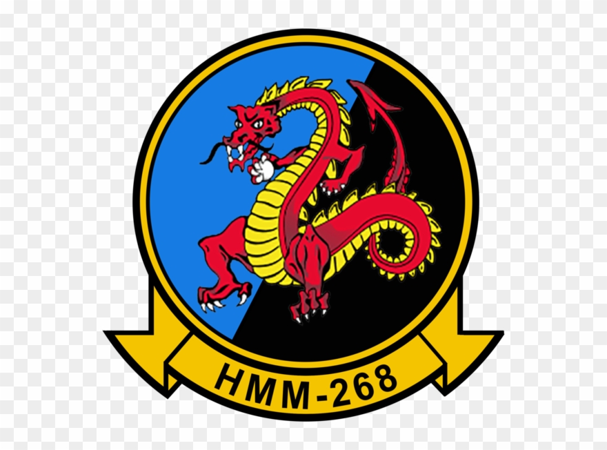 Usmc Hmm-268 Red Dragons Sticker Military, Law Enforcement Clipart