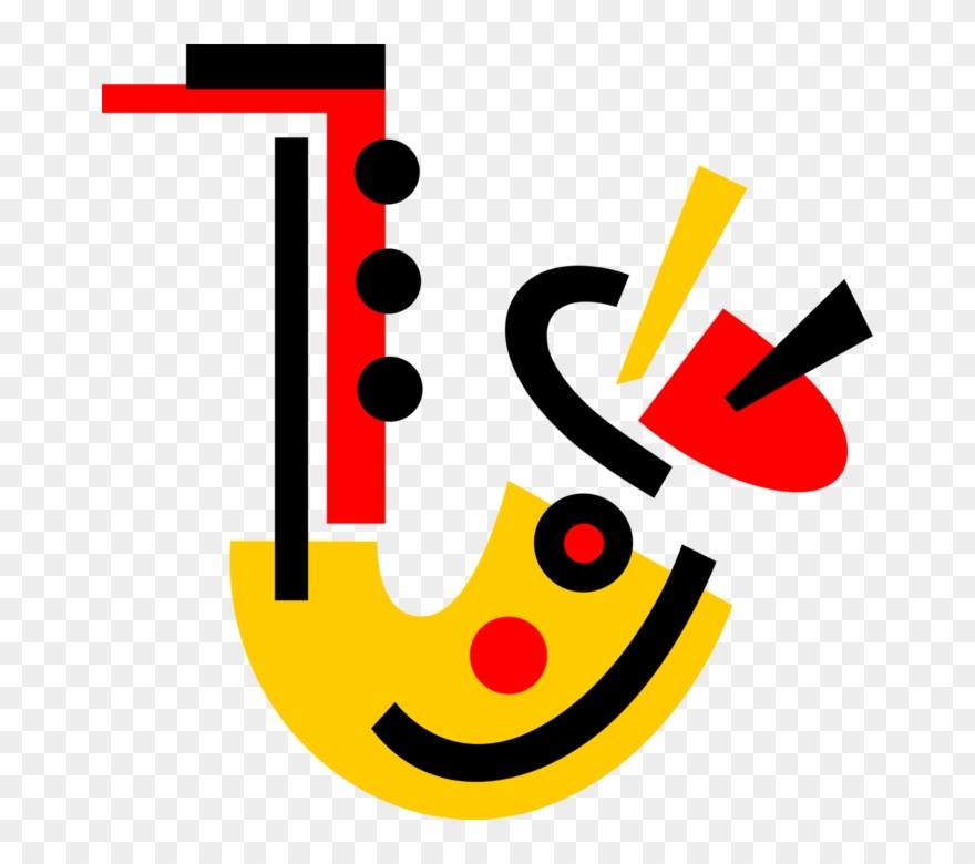 Vector Illustration Of Saxophone Brass Single-reed Clipart