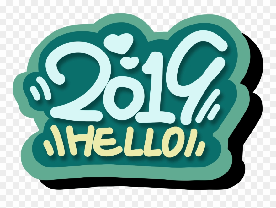 2019 Bonjour Peint À La Main Mot Art Png Et Psd Clipart