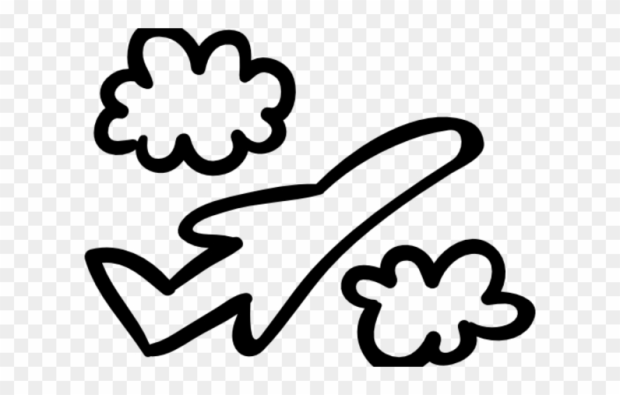 Drawn Airplane Hand Clipart
