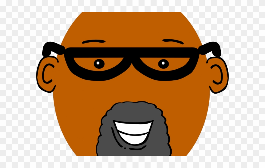 Beard Clipart Dark Glass - Png Download