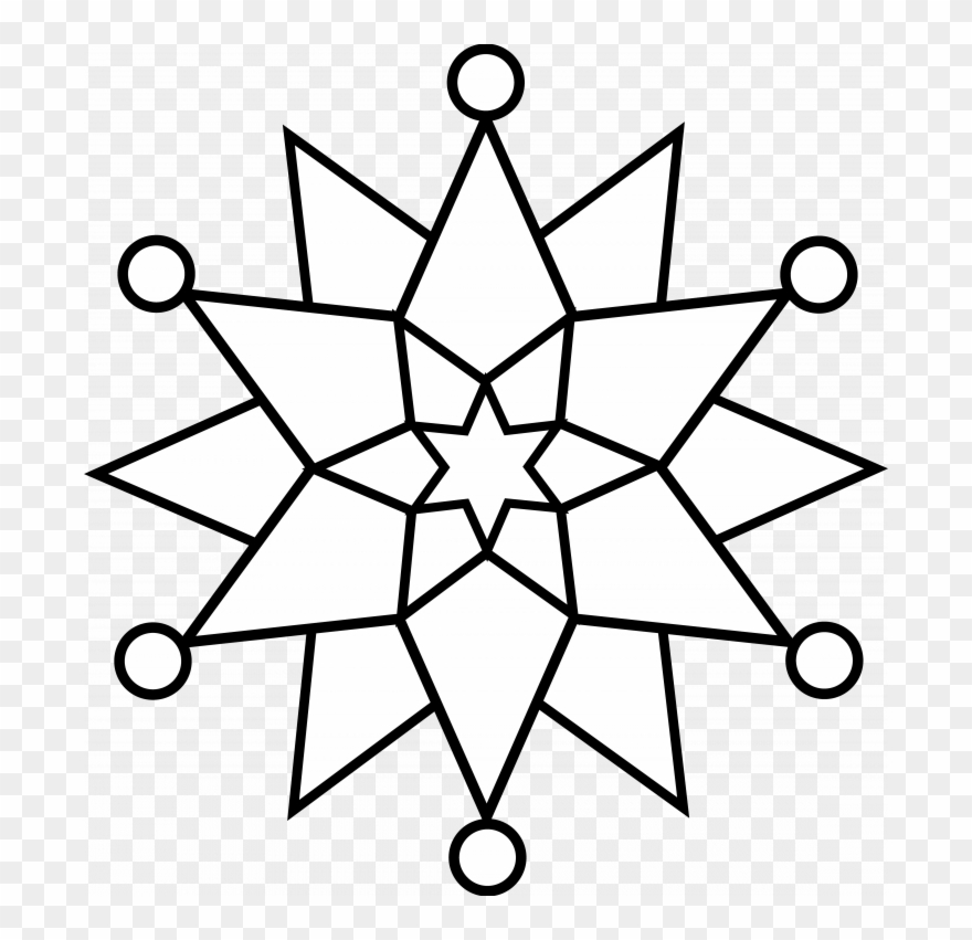 Christmas Snowflakes Coloring Pages Print Clipart