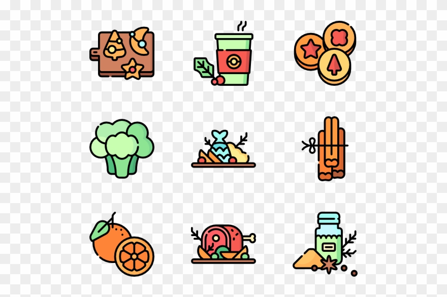 Christmas Food And Drinks Clipart