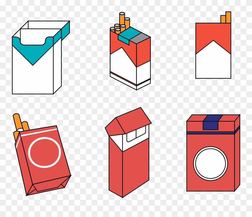 Cigarette Pack Tobacco Illustration Clipart