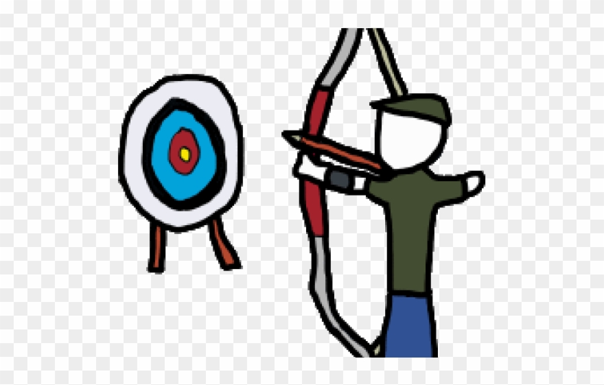 Archery Clipart Bow Arrow Target - Png Download