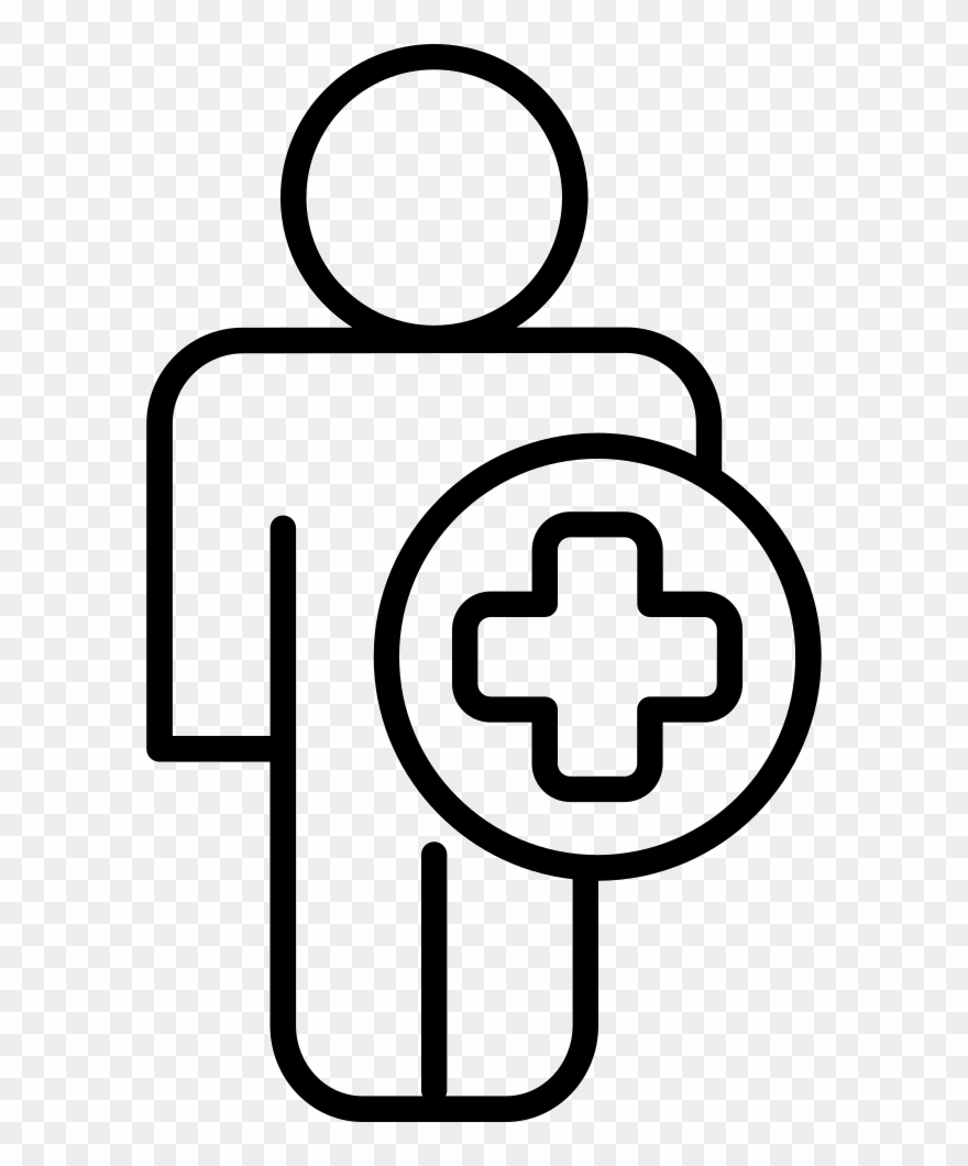 Cross In A Circle On A Human Body Silhouette Comments Clipart