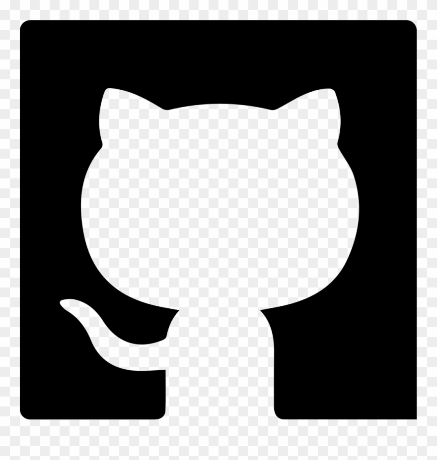Github Logo Silhouette In A Square Comments Clipart