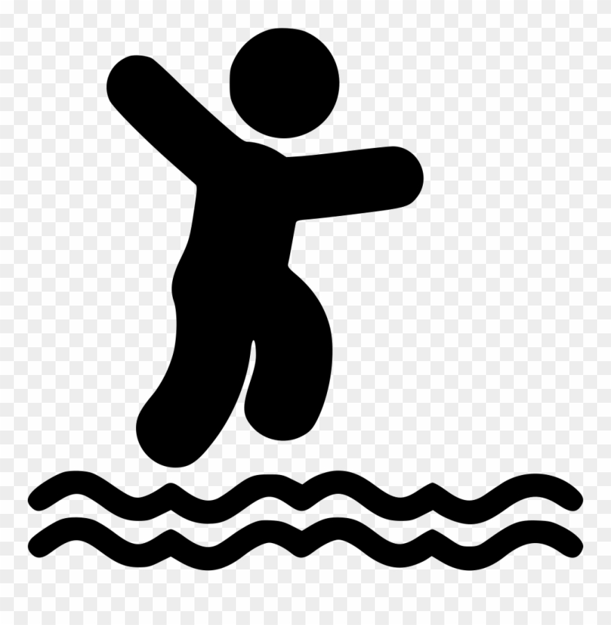 Jumping In Water Comments Clipart