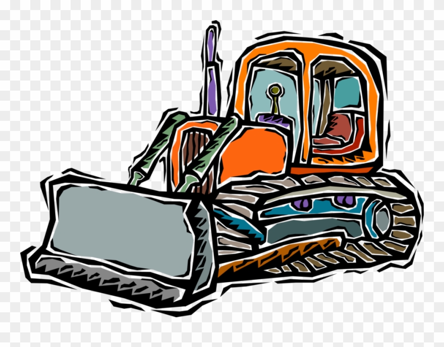 Construction Tractor Image Illustration Clipart