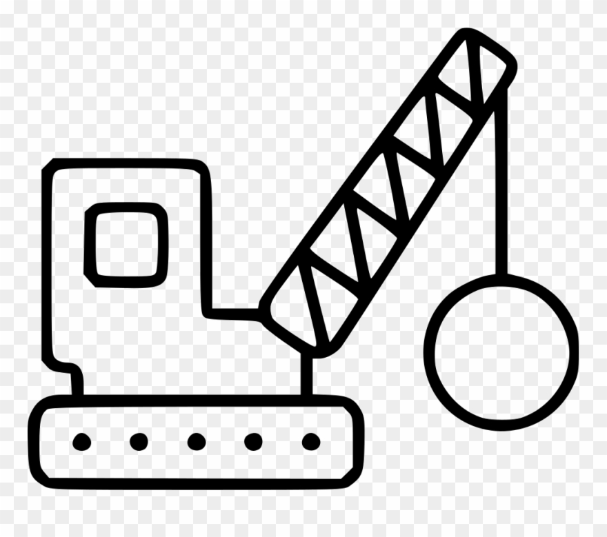 Crane Destroy Ruin Breakdown Heavy Logistics Svg Ⓒ Clipart