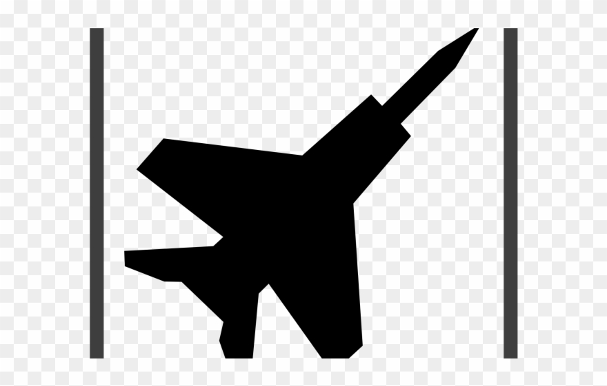 Jet Clipart Black And White - Png Download
