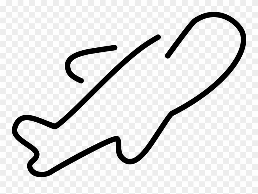 Airplane Ultrathin Outline Comments Clipart