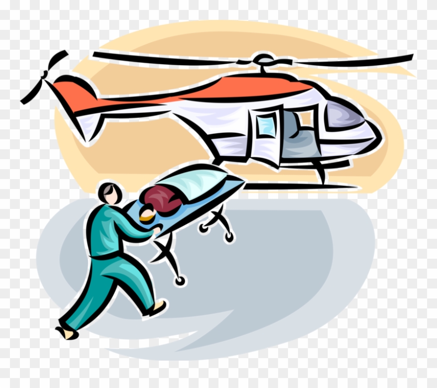 Vector Illustration Of Accident Victim Patient Loaded Clipart