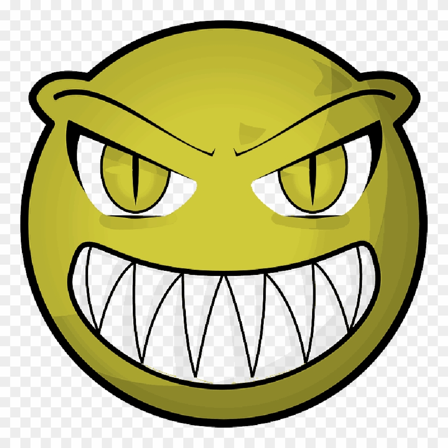 Halloween, Monster, Face, Golden, Eyes, Devil Clipart