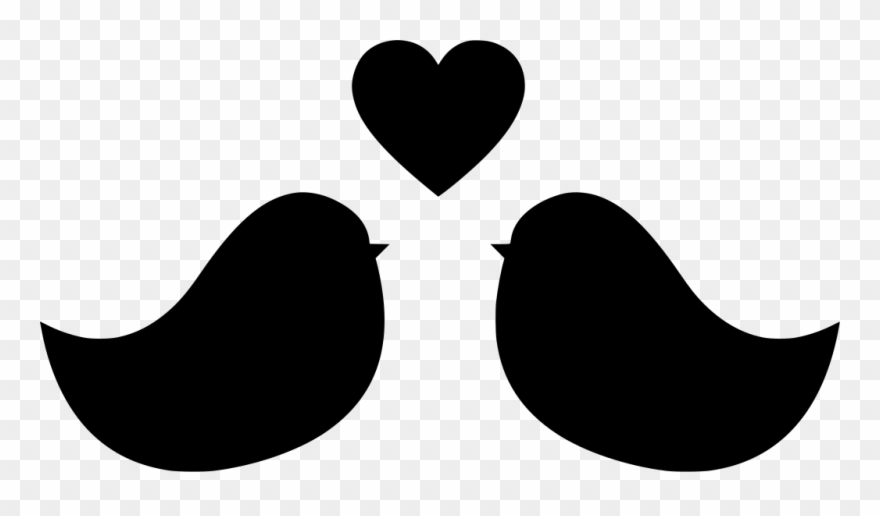 Love Birds Silhouette Clip Art , Png Download Transparent Png