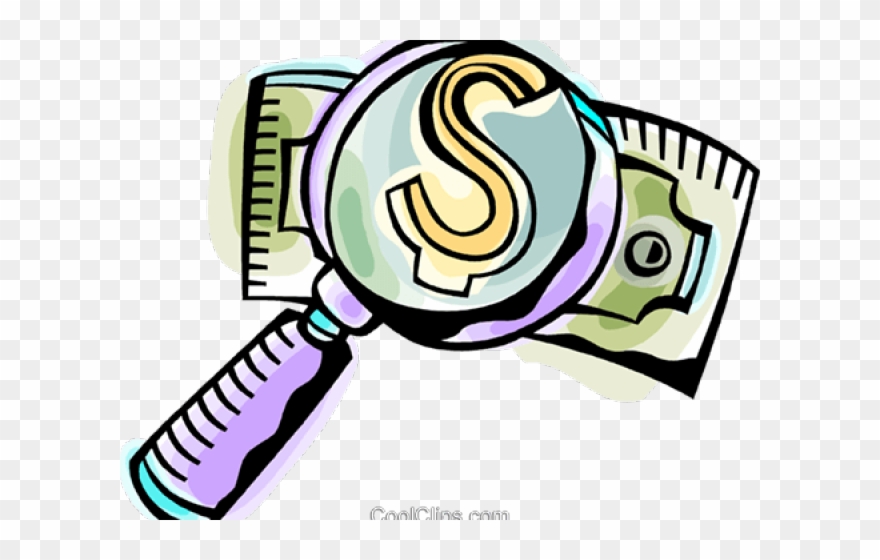 Money Clipart Magnifying Glass - Png Download