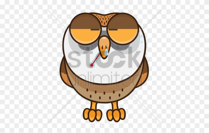 Sick Clipart Owl - Png Download