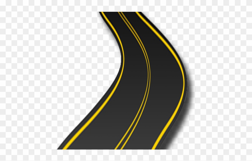 Long Clipart Curved Road - Png Download