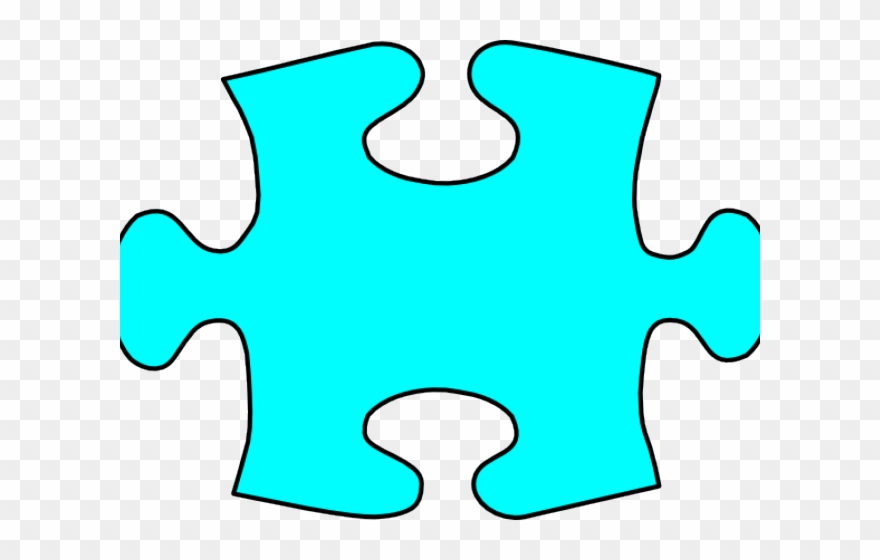Teal Clipart Puzzle Piece - Png Download