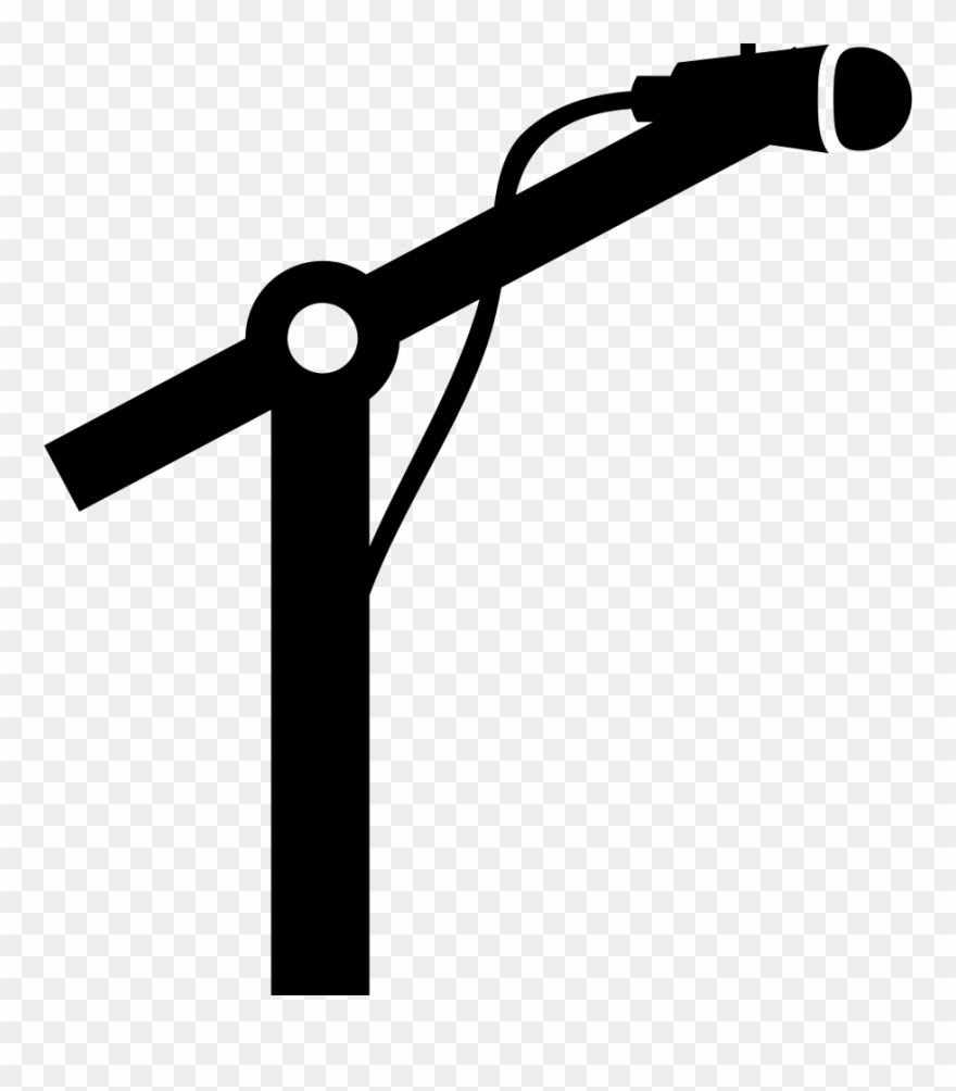 On A Mic Stand Clipart