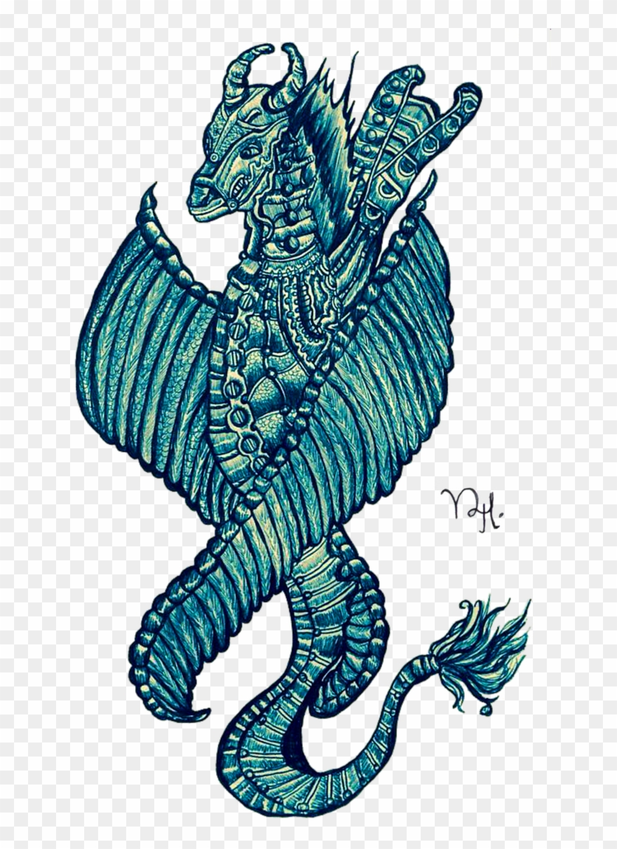 Tattoo Art Seahorse Pattern Aqua Illustration Graphics Clipart