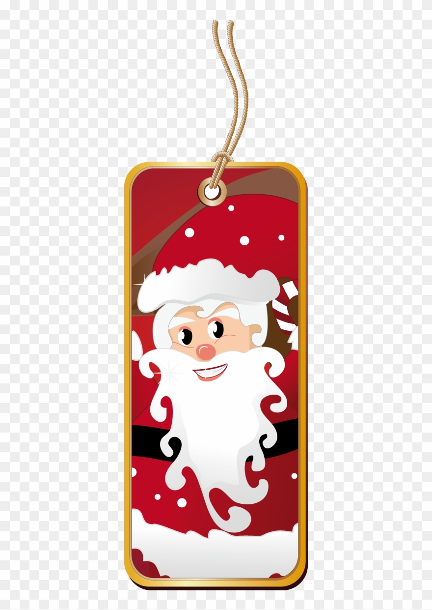 Schaufenster Aufkleber Weihnachtsmann Etikett Clipart