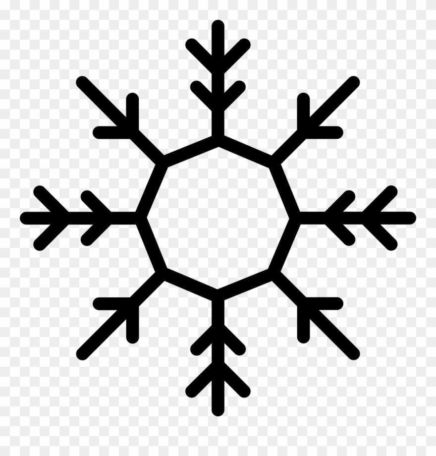 Snowflake Outline Clip Art - Png Download