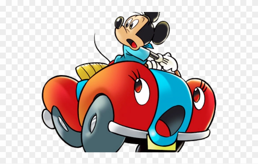 Mickey Mouse Clipart Car - Png Download