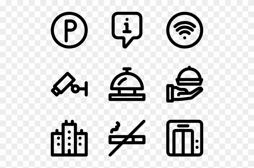 Banner Library Download Basic Black Icon Family Outline Clipart