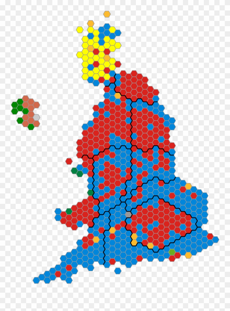 Alternative Map Showing Election Results Clipart