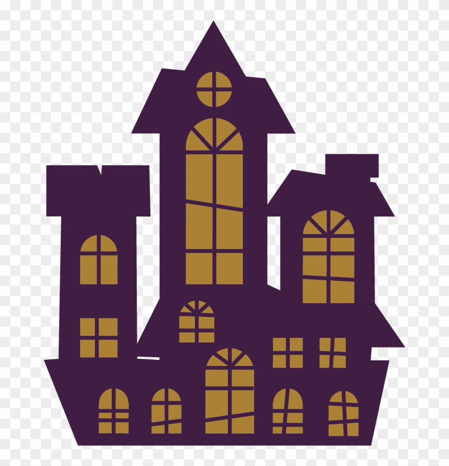 Free Online Halloween Castle Houses Buildings Vector Clipart