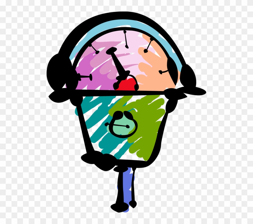 Vector Illustration Of Parking Meter Used To Collect Clipart