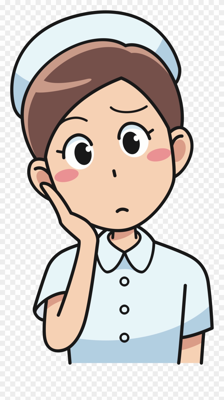 Perplexed Nurse Clipart