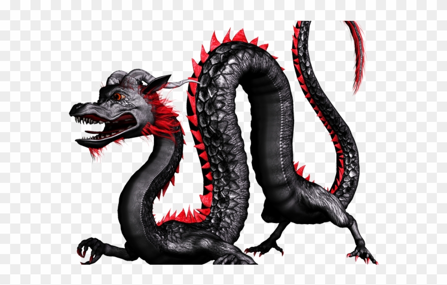 Chinese Dragon Clipart Fighting - Png Download