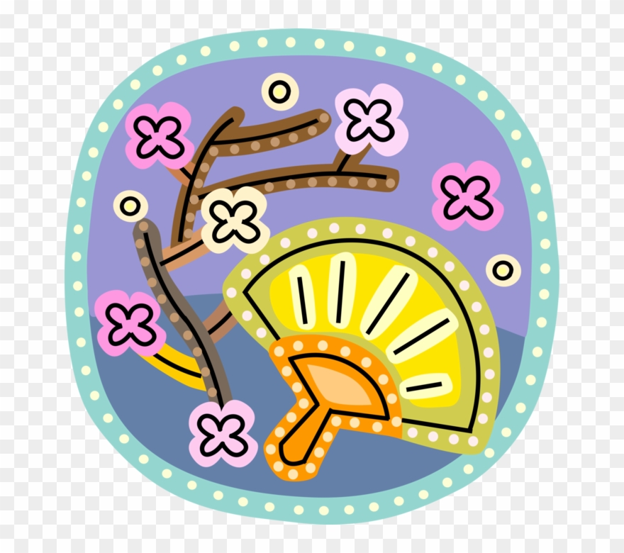 Decorative Hand Fan Image Clipart