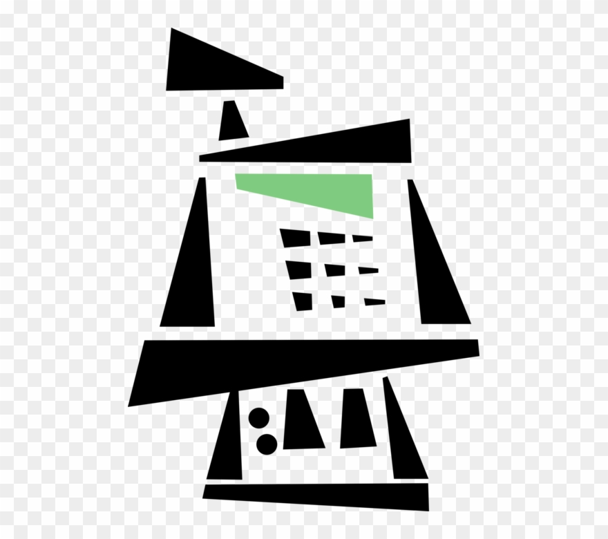 Vector Illustration Of Drafting Table Used By Draftsman Clipart