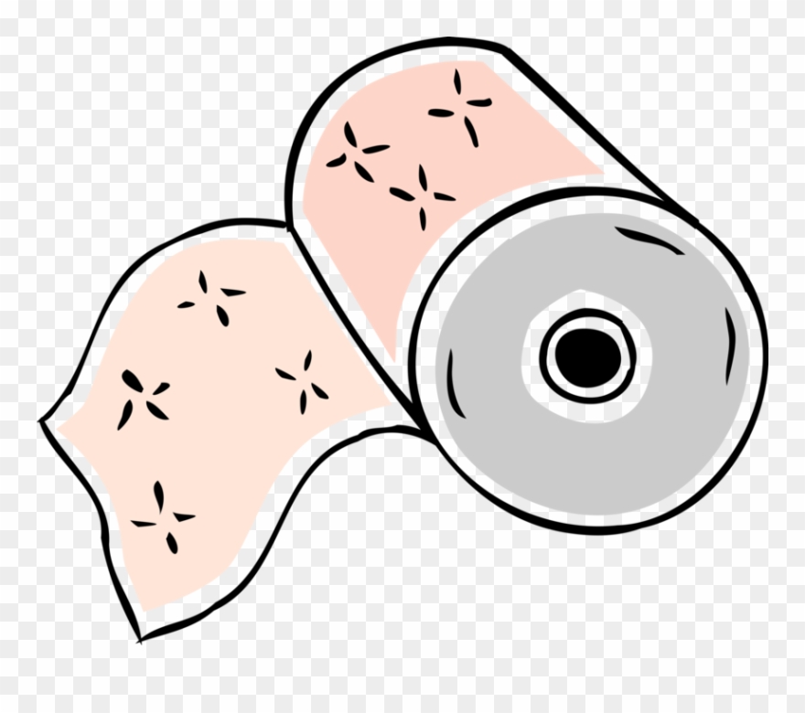 Vector Illustration Of Sanitary Toilet Tissue Or Toilet Clipart