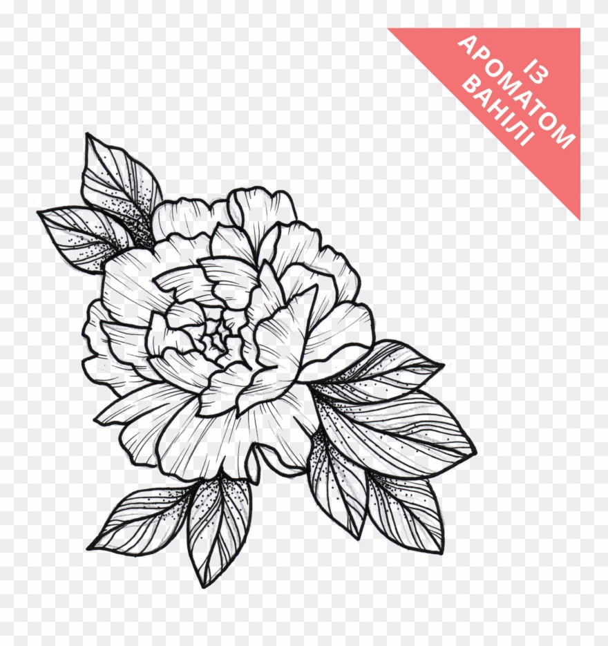 Temporary Tattoo Flower Black Clipart
