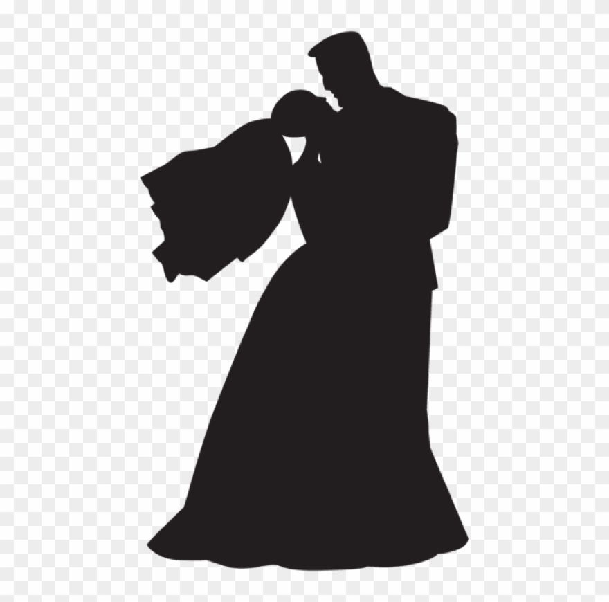 Free Png Wedding Couple Silhouette Png Png Clipart