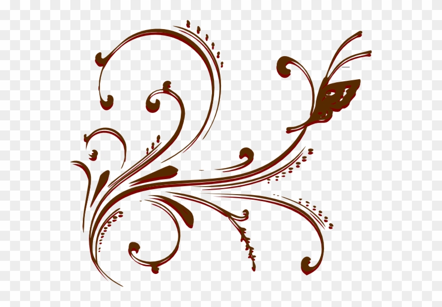 Butterfly Scroll Clip Art At Clker Com Vector Clip - Png Download