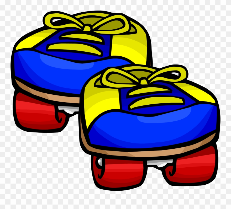 Blue Rollerskates Clipart